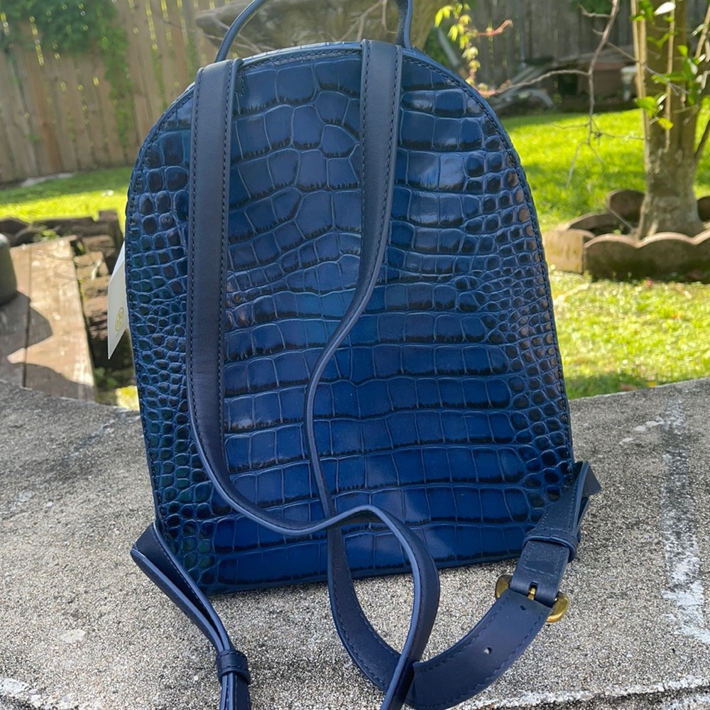 Tory Burch Croc - Embossed Mini Leather Backpack - Picture 4 of 14
